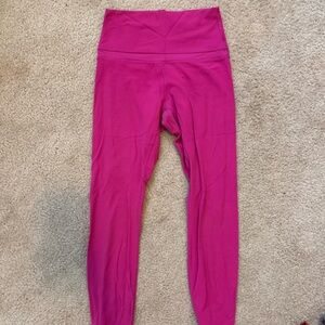 Lululemon Hot Pink High-Waist Leggings